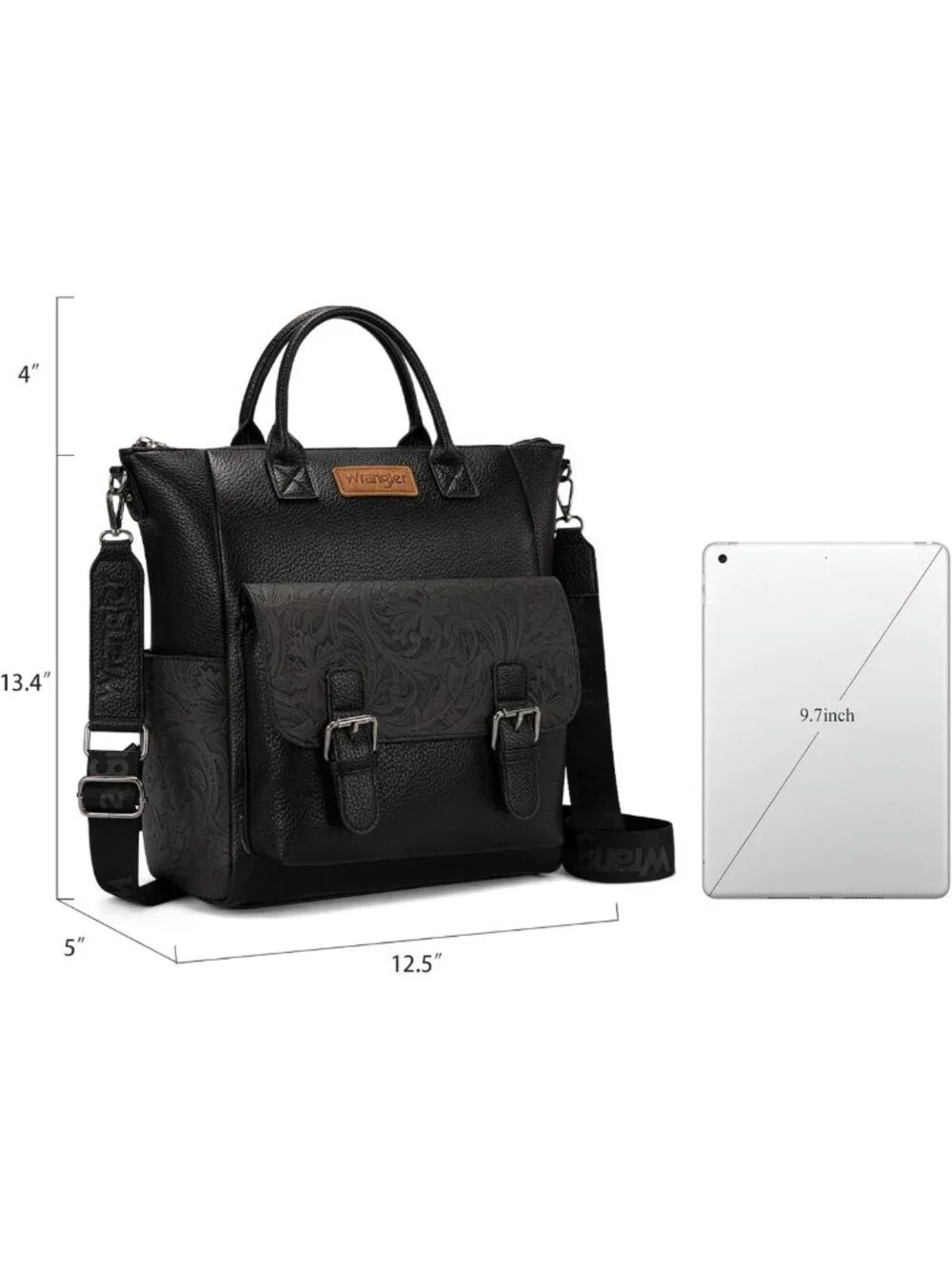 Stylish Convertible Black Backpack Purse for Women - Versatile Shoulder Bag